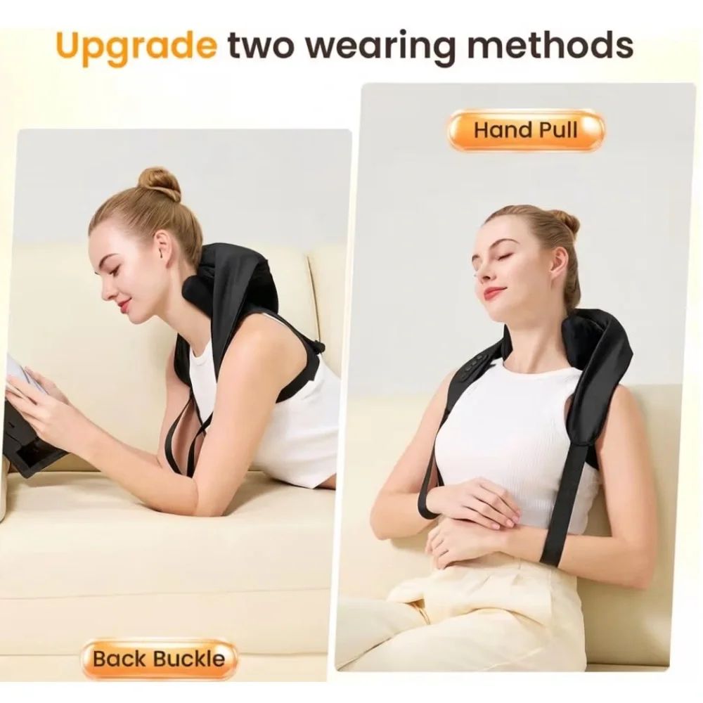 4D Wireless Neck and Shoulder Massager - Black - Picture 2 of 4